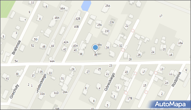 Klaudyn, Lutosławskiego Witolda, 36, mapa Klaudyn