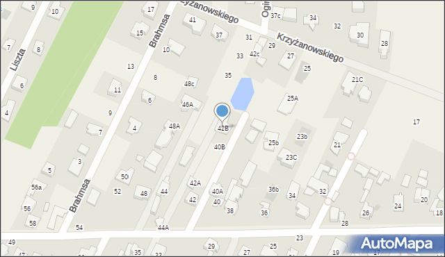 Klaudyn, Lutosławskiego Witolda, 42B, mapa Klaudyn