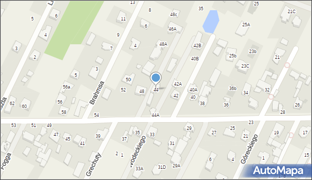 Klaudyn, Lutosławskiego Witolda, 44, mapa Klaudyn