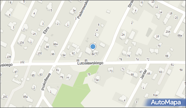 Klaudyn, Lutosławskiego Witolda, 84, mapa Klaudyn