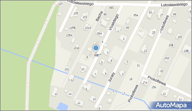 Klaudyn, Lutosławskiego Witolda, 99B, mapa Klaudyn