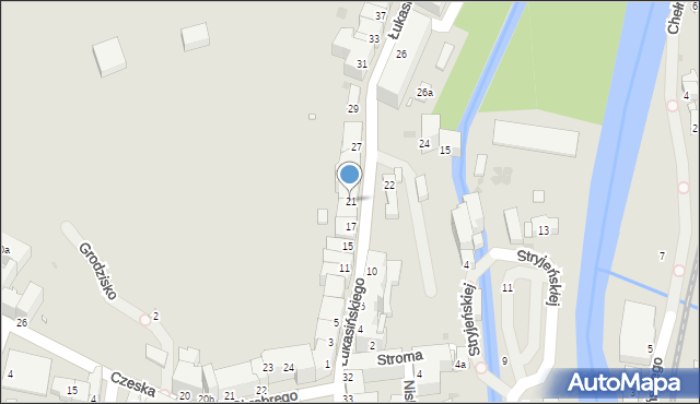 Kłodzko, Łukasińskiego Waleriana, mjr., 21, mapa Kłodzka