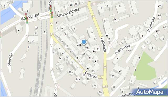 Kłodzko, Lutycka, 19c, mapa Kłodzka