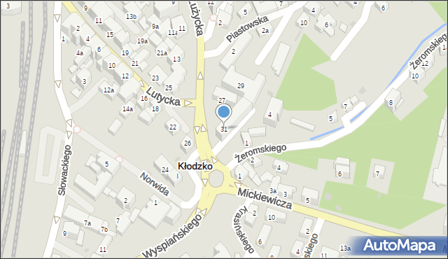 Kłodzko, Lutycka, 31, mapa Kłodzka