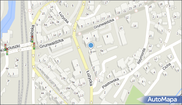 Kłodzko, Łużycka, 6, mapa Kłodzka