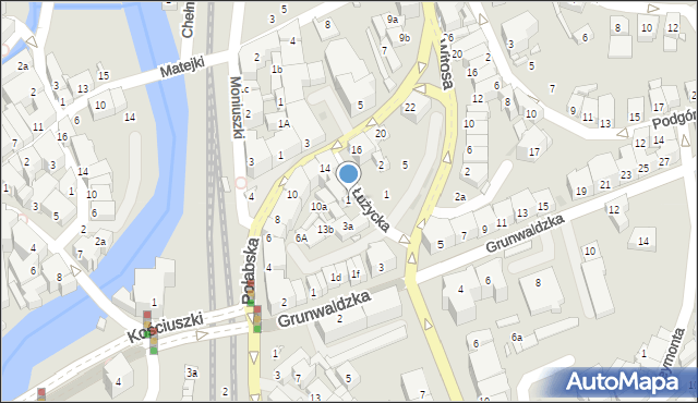 Kłodzko, Łużycka, 1, mapa Kłodzka