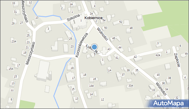Kobiernice, Łukowa, 3, mapa Kobiernice