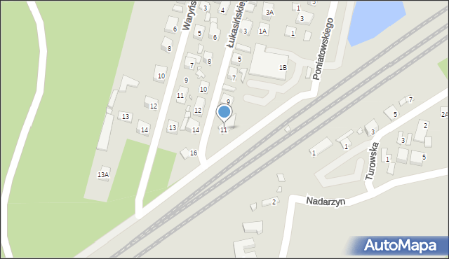 Kobyłka, Łukasińskiego Waleriana, mjr., 11, mapa Kobyłka
