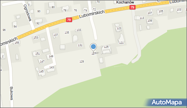 Kochanów, Lubomirskich, 127, mapa Kochanów