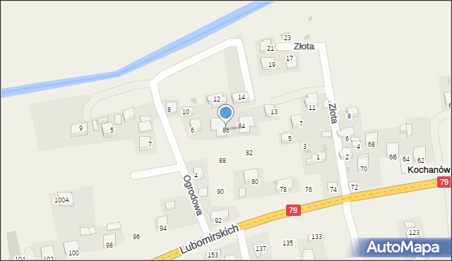 Kochanów, Lubomirskich, 86, mapa Kochanów