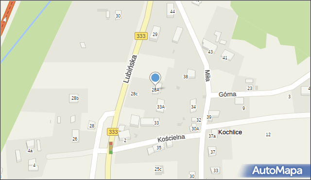 Kochlice, Lubińska, 28A, mapa Kochlice