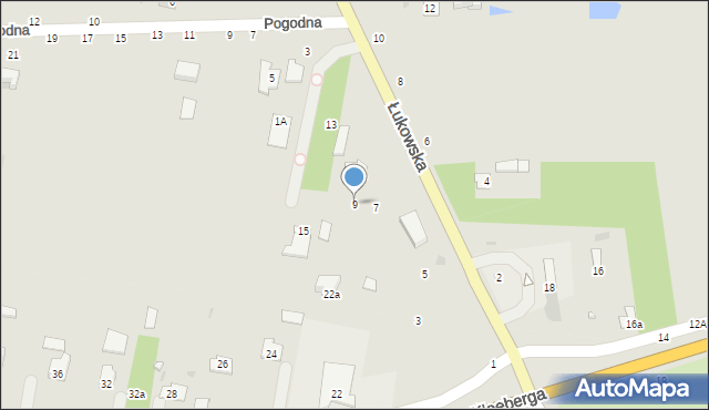 Kock, Łukowska, 9, mapa Kock