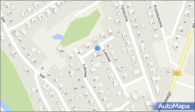 Kolbudy, Łukowa, 13, mapa Kolbudy