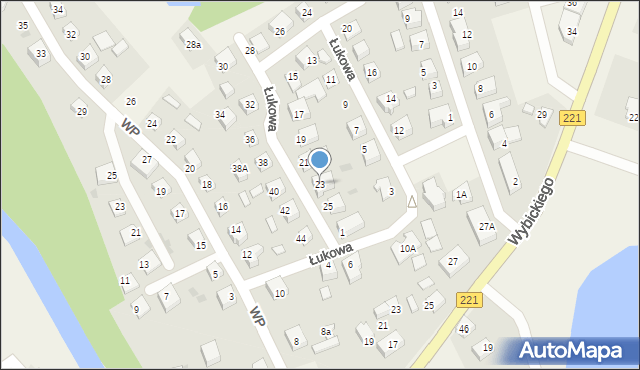 Kolbudy, Łukowa, 23, mapa Kolbudy