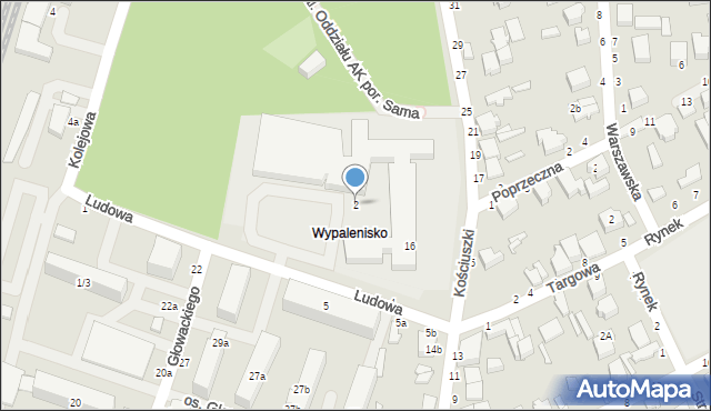 Koluszki, Ludowa, 2, mapa Koluszki