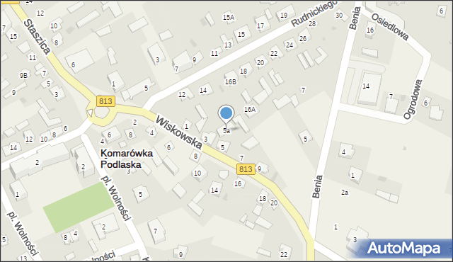 Komarówka Podlaska, Lubelska, 5a, mapa Komarówka Podlaska