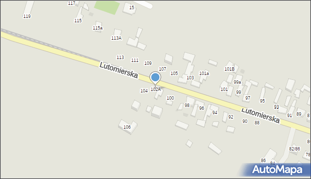 Konstantynów Łódzki, Lutomierska, 102A, mapa Konstantynów Łódzki