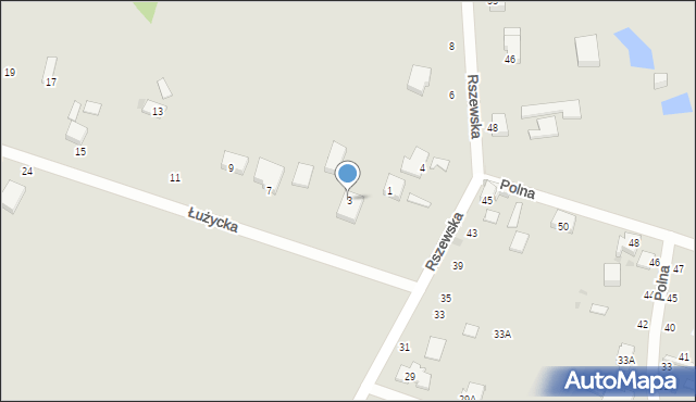 Konstantynów Łódzki, Łużycka, 3, mapa Konstantynów Łódzki
