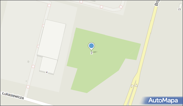 Koszalin, Łukasiewicza Ignacego, 2, mapa Koszalina