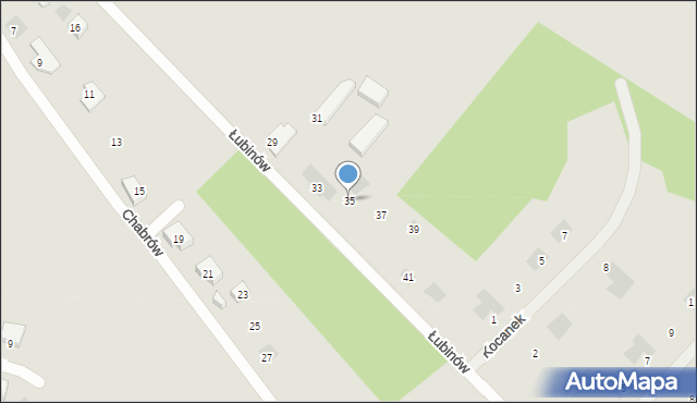 Koszalin, Łubinów, 35, mapa Koszalina
