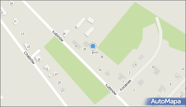 Koszalin, Łubinów, 37, mapa Koszalina