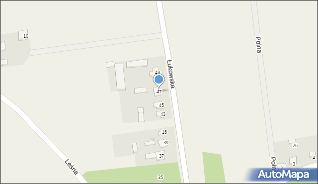 Kożuchówka, Łukowska, 47, mapa Kożuchówka