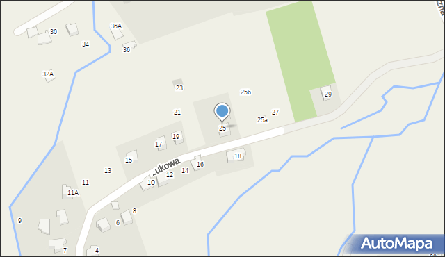 Kozy, Łukowa, 25, mapa Kozy