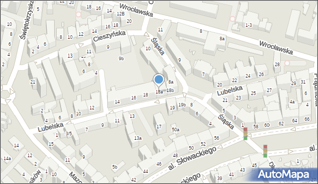 Kraków, Lubelska, 18a, mapa Krakowa