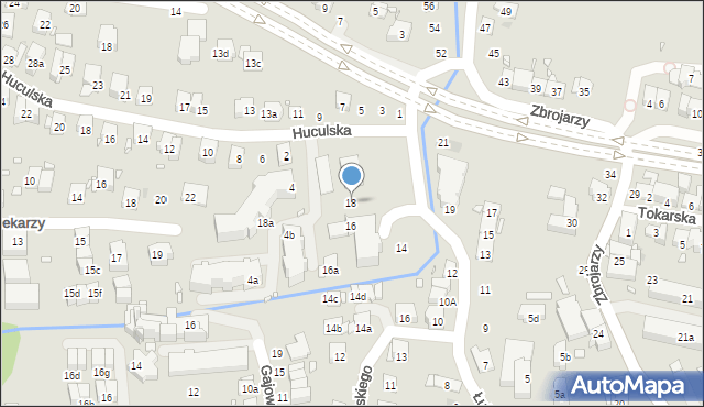 Kraków, Łukasińskiego Waleriana, mjr., 18, mapa Krakowa