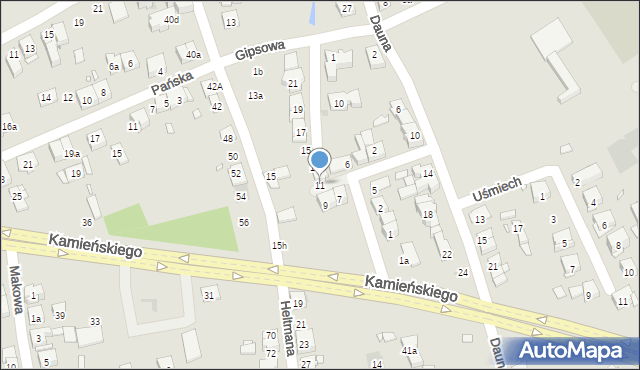 Kraków, Łuczników, 11, mapa Krakowa