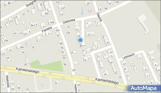 Kraków, Łuczników, 15, mapa Krakowa