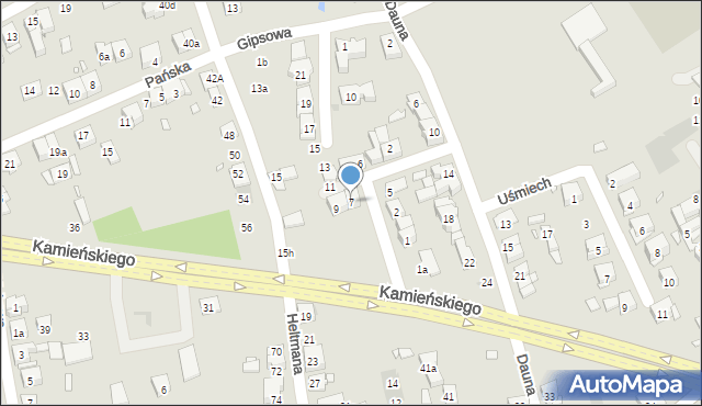 Kraków, Łuczników, 7, mapa Krakowa