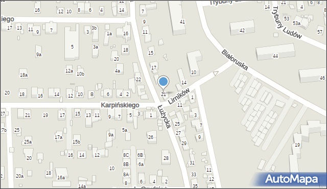 Kraków, Łużycka, 21, mapa Krakowa