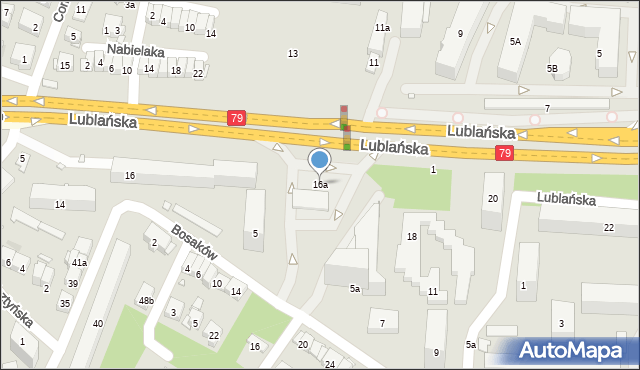 Kraków, Lublańska, 16a, mapa Krakowa
