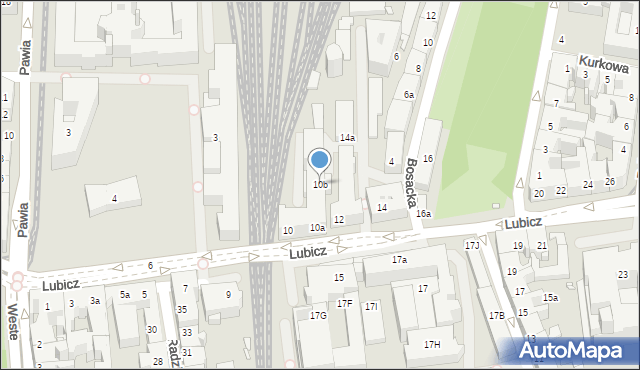 Kraków, Lubicz, 10b, mapa Krakowa