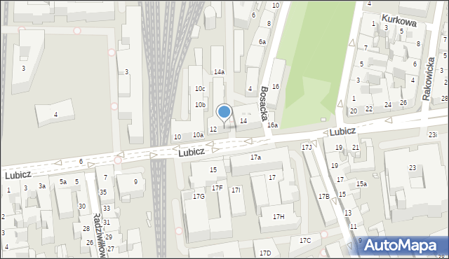 Kraków, Lubicz, 12a, mapa Krakowa