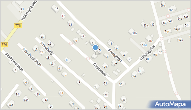 Kraków, Luborzycka, 25a, mapa Krakowa