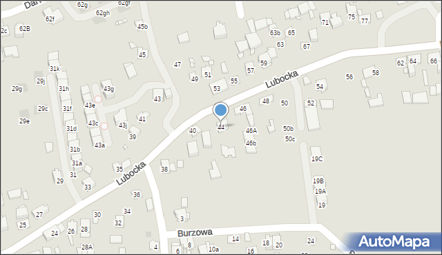 Kraków, Lubocka, 44, mapa Krakowa