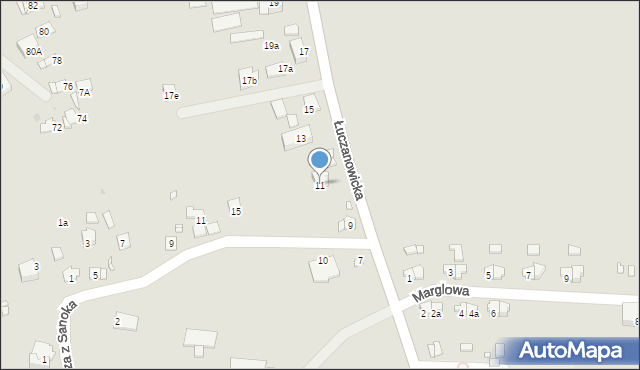 Kraków, Łuczanowicka, 11, mapa Krakowa