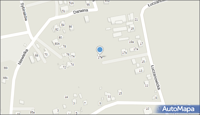 Kraków, Łuczanowicka, 17e, mapa Krakowa