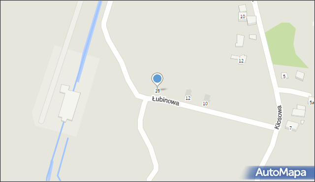 Kraków, Łubinowa, 16, mapa Krakowa