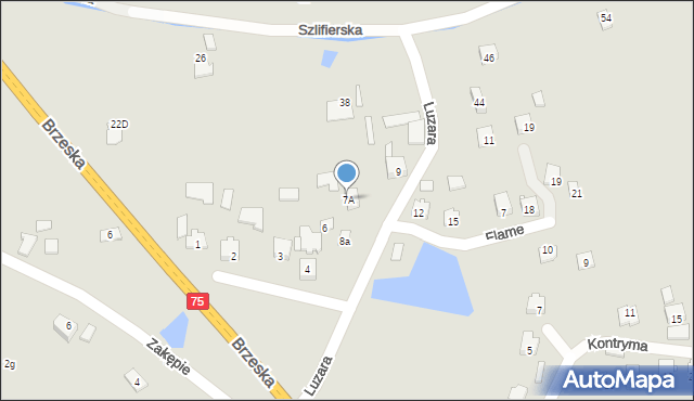 Kraków, Luzara Mariana, ks., 7A, mapa Krakowa