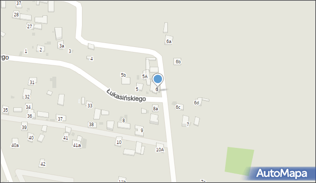 Krasnystaw, Łukasińskiego, 6e, mapa Krasnystaw