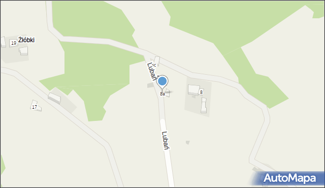 Krościenko nad Dunajcem, Lubań, 8a, mapa Krościenko nad Dunajcem