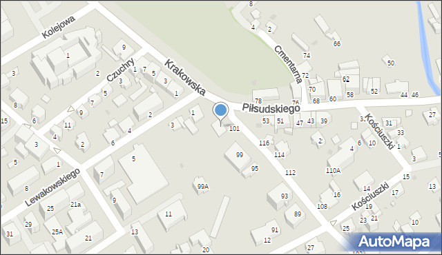 Krosno, Łukasiewicza Ignacego, 103, mapa Krosna