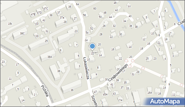 Krosno, Łukasiewicza Ignacego, 12, mapa Krosna