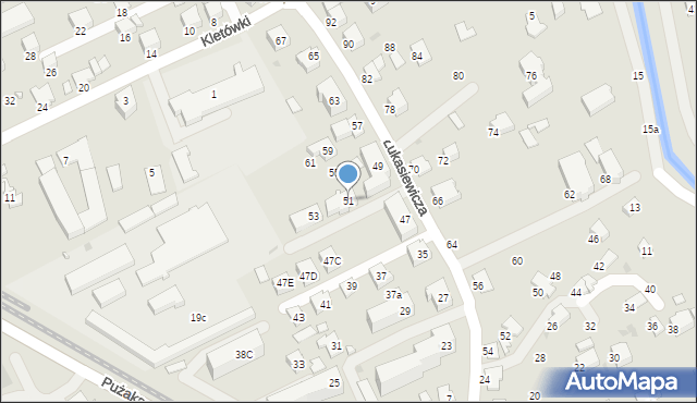 Krosno, Łukasiewicza Ignacego, 51, mapa Krosna