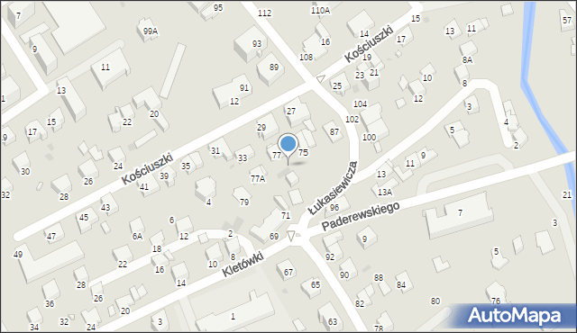 Krosno, Łukasiewicza Ignacego, 83, mapa Krosna