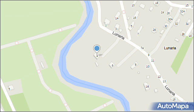 Krosno, Lunaria, 4, mapa Krosna