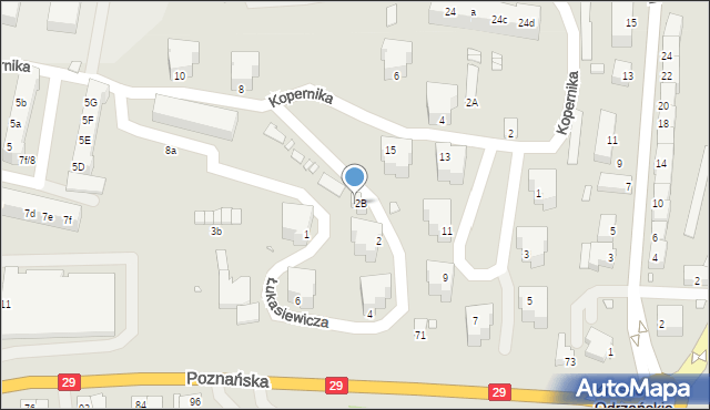 Krosno Odrzańskie, Łukasiewicza Ignacego, 2c, mapa Krosno Odrzańskie